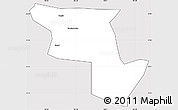 Silver Style Simple Map of Qujing, cropped outside