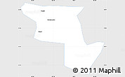 Silver Style Simple Map of Qujing, single color outside
