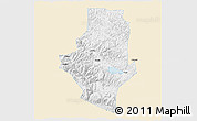 Classic Style 3D Map of Shiping, single color outside