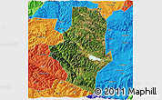 Satellite 3D Map of Shiping, political outside