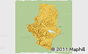 Savanna Style 3D Map of Shiping, single color outside