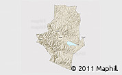 Shaded Relief 3D Map of Shiping, cropped outside