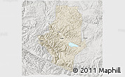 Shaded Relief 3D Map of Shiping, lighten, semi-desaturated