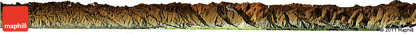 Physical Horizon Map of Shiping, darken
