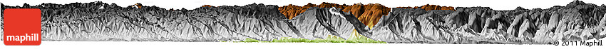 Physical Horizon Map of Shiping, desaturated