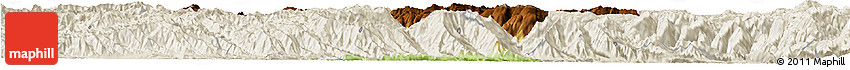 Physical Horizon Map of Shiping, shaded relief outside