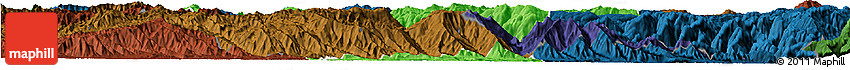 Political Horizon Map of Shiping, darken