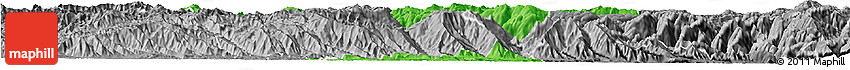 Political Horizon Map of Shiping, desaturated