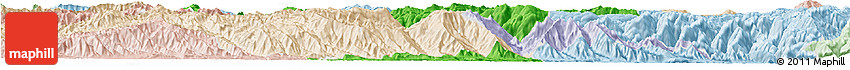 Political Horizon Map of Shiping, lighten