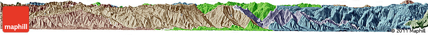 Political Horizon Map of Shiping, semi-desaturated
