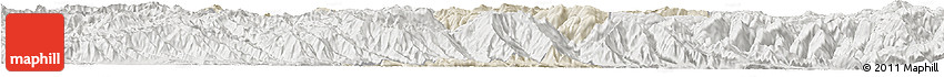 Shaded Relief Horizon Map of Shiping, lighten, semi-desaturated