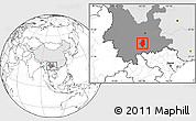 Blank Location Map of Shiping, highlighted country, highlighted parent region