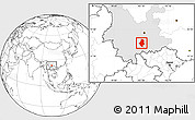 Blank Location Map of Shiping, highlighted parent region