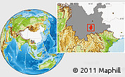 Physical Location Map of Shiping, highlighted country, highlighted parent region