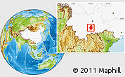 Physical Location Map of Shiping, highlighted country