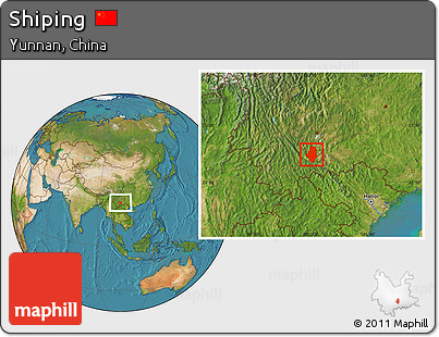 Satellite Location Map of Shiping