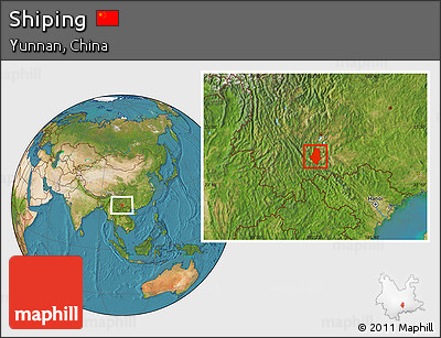 Satellite Location Map of Shiping