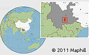 Savanna Style Location Map of Shiping, highlighted country, highlighted parent region