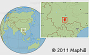 Savanna Style Location Map of Shiping