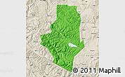 Political Map of Shiping, shaded relief outside