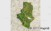 Satellite Map of Shiping, shaded relief outside