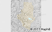 Shaded Relief Map of Shiping, desaturated