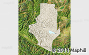 Shaded Relief Map of Shiping, satellite outside
