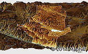 Physical Panoramic Map of Shiping, darken