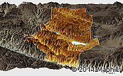 Physical Panoramic Map of Shiping, darken, semi-desaturated