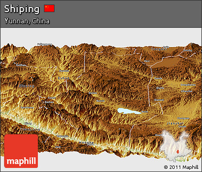 Physical Panoramic Map of Shiping