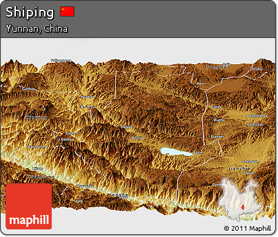 Physical Panoramic Map of Shiping