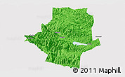 Political Panoramic Map of Shiping, cropped outside