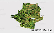 Satellite Panoramic Map of Shiping, cropped outside