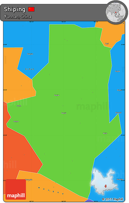 Political Simple Map of Shiping