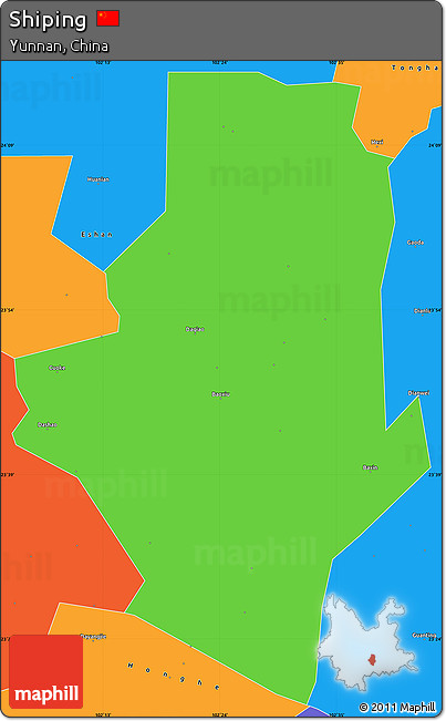 Political Simple Map of Shiping