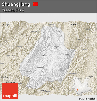Classic Style 3D Map of Shuangjiang