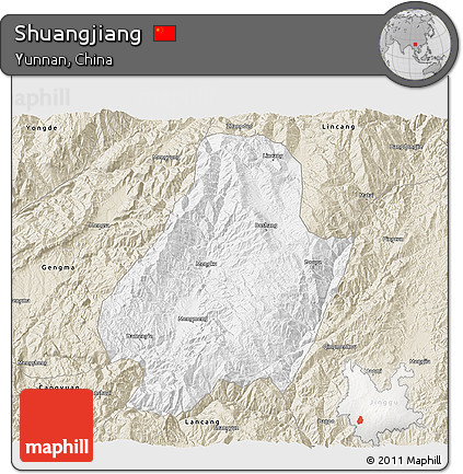 Classic Style 3D Map of Shuangjiang