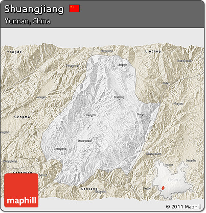 Classic Style 3D Map of Shuangjiang