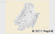 Classic Style 3D Map of Shuangjiang, single color outside