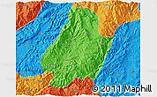 Political 3D Map of Shuangjiang