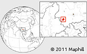 Blank Location Map of Shuangjiang