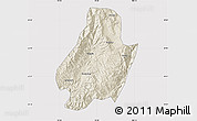 Shaded Relief Map of Shuangjiang, cropped outside