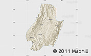 Shaded Relief Map of Shuangjiang, single color outside