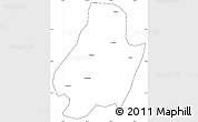 Blank Simple Map of Shuangjiang, cropped outside