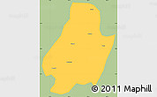 Savanna Style Simple Map of Shuangjiang, single color outside
