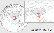 Blank Location Map of Simao, highlighted country, within the entire country