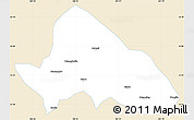 Classic Style Simple Map of Simao, single color outside