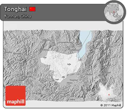 Gray 3D Map of Tonghai