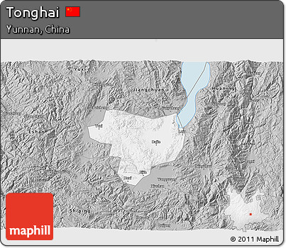 Gray 3D Map of Tonghai