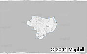 Gray 3D Map of Tonghai, single color outside